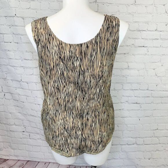 VINTAGE REVERSIBLE ZEBRA LEOPARD PRINT CITY GIRL BY NANCY BOLEN TANK TOP - 14 - Picture 7 of 8